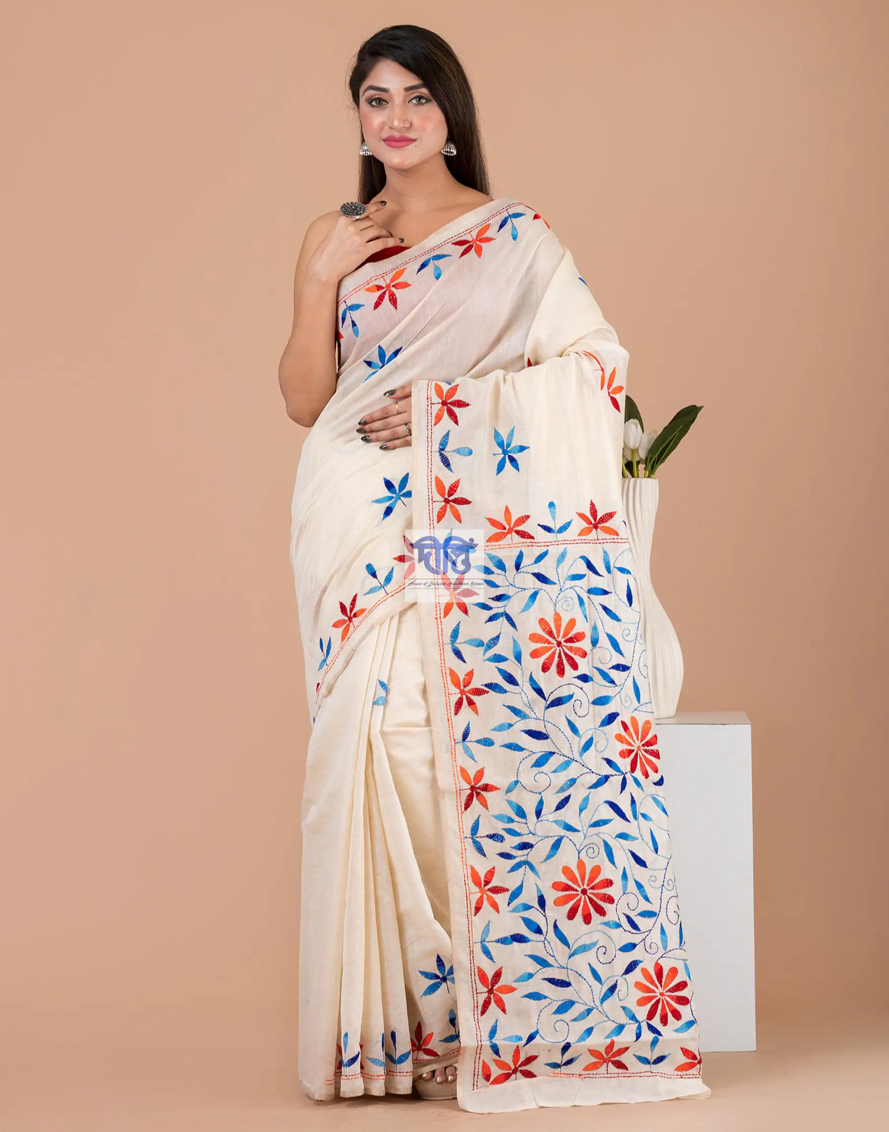 kantha stich saree